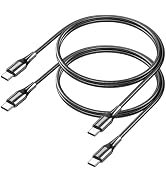 DIOOEER Pet Proof USB C to USB C Charger Cable 2 Pack 3.3FT - Metal Braided Durable, 60W PD Fast ...