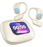 AI Language Translation Earbuds, OWS LCD Touchscreen Real-Time Translator One-Year Free Subscript...