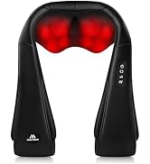 MagicMakers Electric Shiatsu Neck Massager with Heat - Pain Relief for Back, Shoulders & Feet - G...