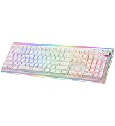 iRocks K71R Wireless RGB Mechanical Gaming Keyboard, Brown Switch, Backlit | Dual Wireless & Wire...
