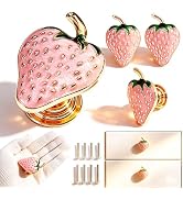 Sutfmwe 4 Pcs Strawberry Drawer knobs, Decorative Art Whimsical Fairy Tale Style Cabinet Knobs, K...