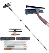 Professional Window Squeegee Cleaner, 2 in 1 Shower Squeegee with Extension Pole, 62‘’ Telescopic...