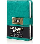 Password Book with Lock,WEMATE Password Book with Alphabetical Tabs 600+ Password Space, Internet...
