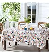 Newbridge Spring and Easter Spring Holiday Otomi Folk Art Vinyl Tablecloth, 52 x 70 Inch Rectangl...