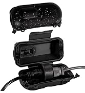 2 Pack Outdoor Extension Cord Covers,IP44 Waterproof Box and Safety Housing Case,Adjustable Compa...