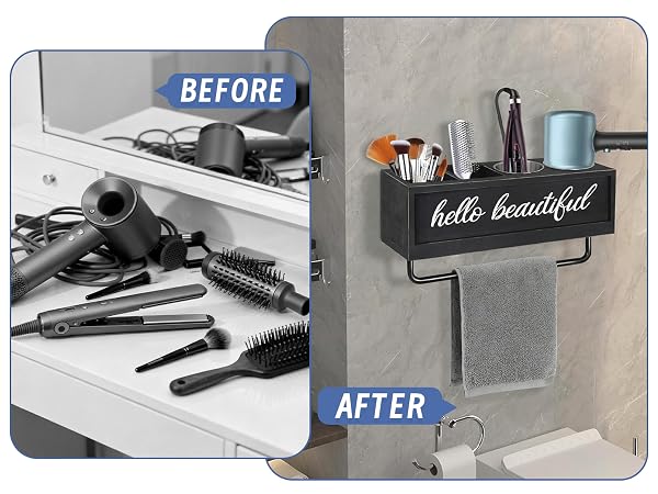 Bathroom Hair Tool Organizer for Stylish Decor