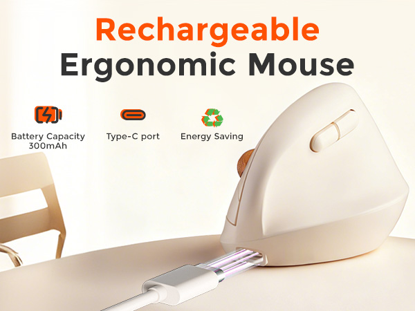 Ergonomic Vertical Wireless Mouse