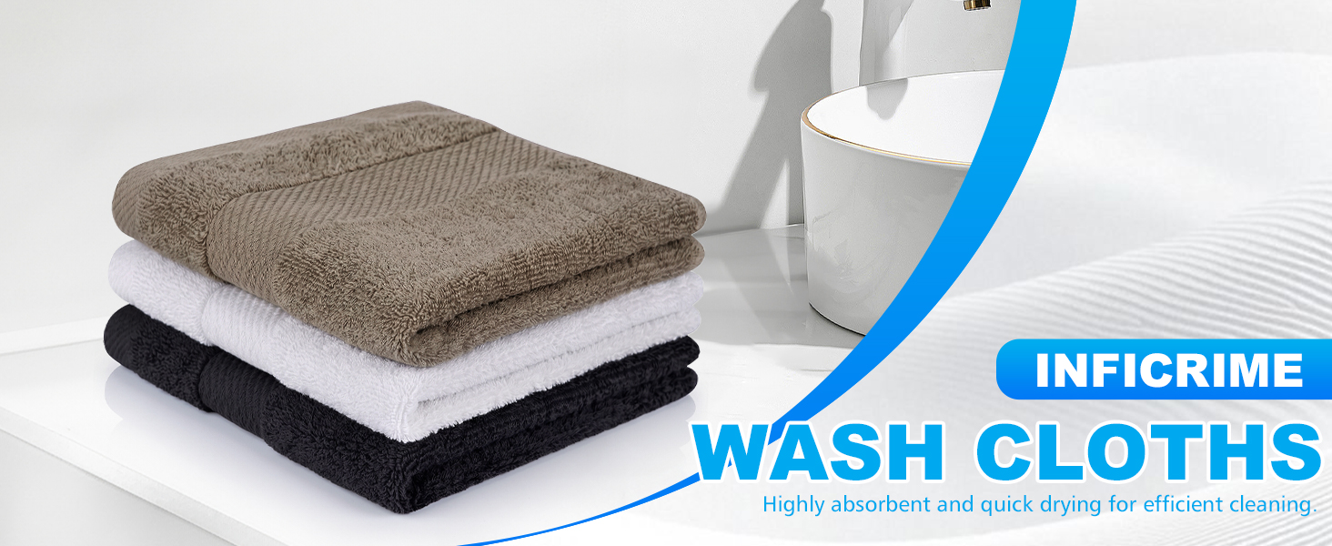 100% Cotton Wash Cloths