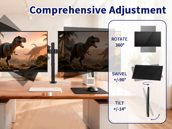 dual monitor mount