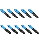 Eardion 10pcs Fiber Quick Connector, SC-UPC Fiber Optic Quick Connectors- Reusable Connectors Ada...