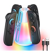 FASTSNAIL Charging Dock for Nintendo Switch 2(2025) for Joy-Con 2, 4 in 1 Dual-Direction Magnetic...