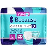 Because Overnight Absorbency Pull Ups - Adult Disposable Incontinence Underwear, Extra Absorbent ...