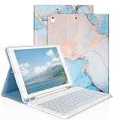 LAMA Wireless Keyboard Case for iPad 10.2" 9th 8th 7th Generation, Detachable Bluetooth Keyboard ...