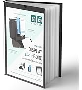 STAGEEK 60-Pocket Portfolio Binder Display 120 Pages, 8.5x11 Binder with Plastic Sleeves, Art Por...