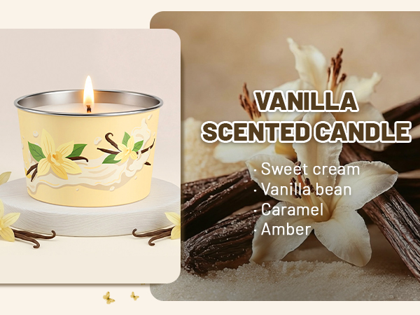 vanilla candles scented