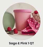 Sage and Pink 1QT ice cream containers