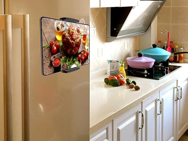 Magnetic tablet mount holder for Kitchen refrigerator