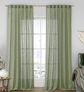 back tab linen curtains