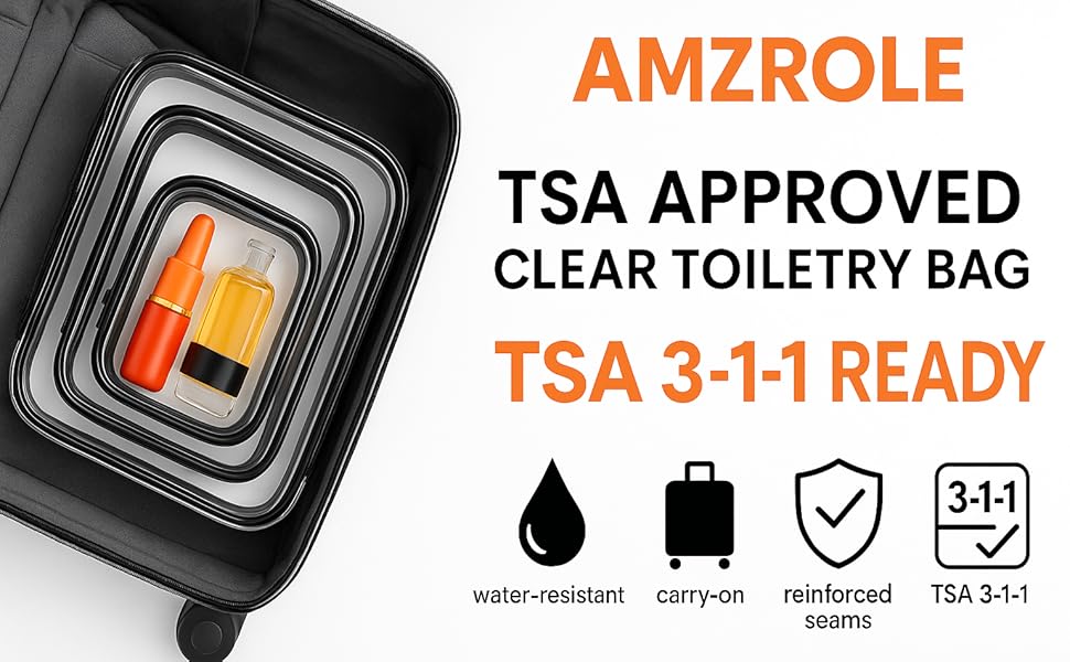 Clear Travel Toiletries Bag