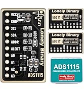 Lonely Binary 3-Pack ADS1115 16-Bit ADC Module (Gold Edition, ENIG, Lead-Free) – 4-Channel I2C An...