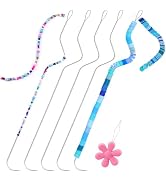 GarfxG 5 PCS Beading Needles-7.48 Inches Stainless Bead Spinner Needles, Big Eye Curved Seed Bead...