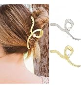 Brinie Hair Claw Clips Gold Hair Claw Clamps Metal Alloy Hair Clips Large Hair Claw Barrettes Hai...