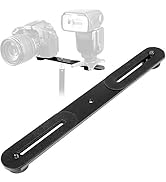 ChromLives 1/4'' Dual Camera Mount Flash Bracket Extension Bar 10.6'' Straight Flash Bracket Trip...
