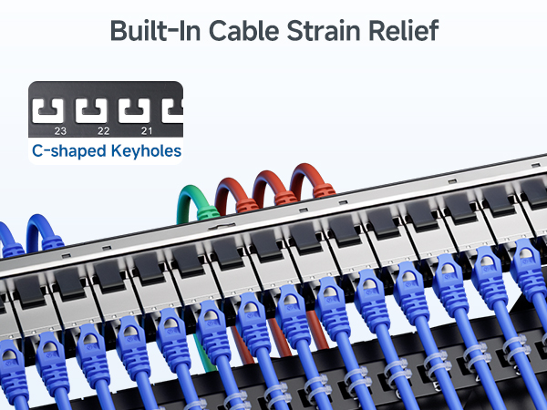 Ethernet Patch Panel with Inline Keystone