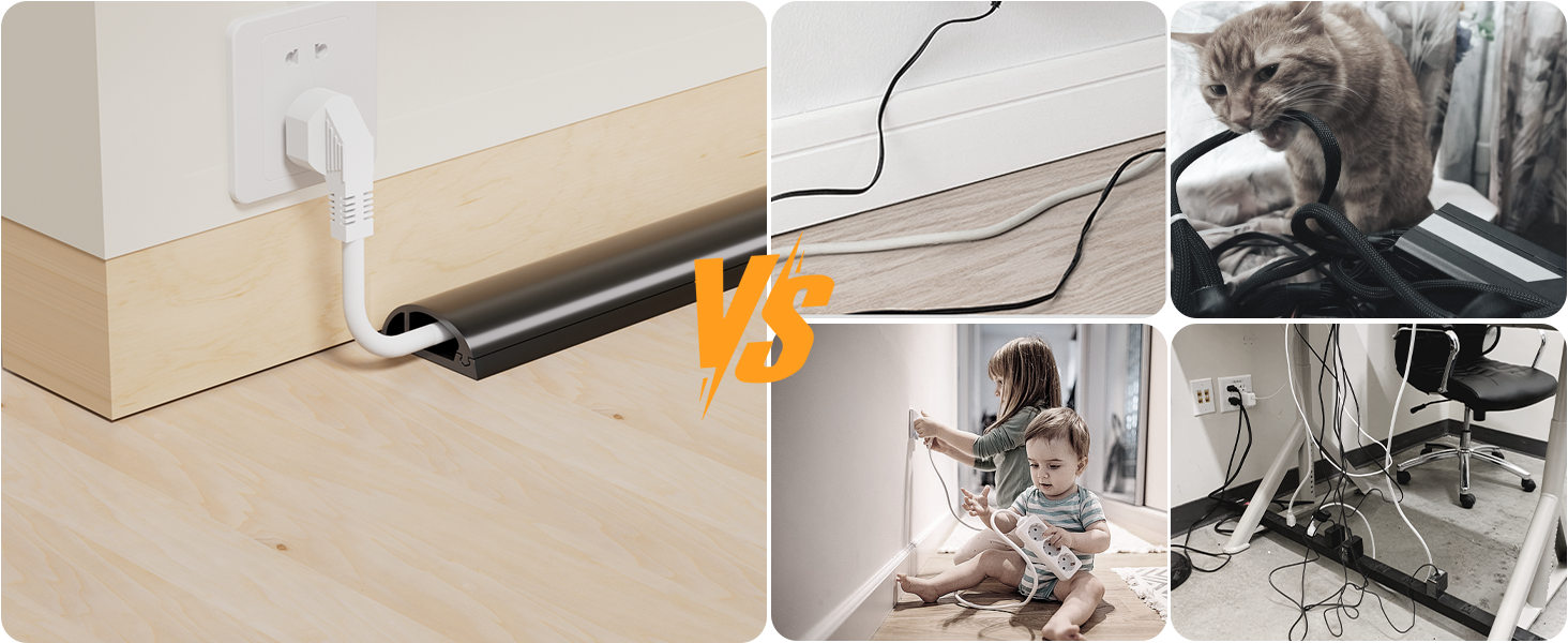 Floor Cord Cover Cable Protector