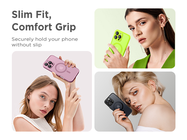 Translucent Phone Case, Pink Shockproof Protective Cover Shockproof Phone Case for iPhone 16 Pro