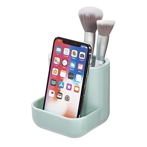 College dorm mirror vanity soap pump space saving tray wastecan toothbrush makeup rotate apartment
