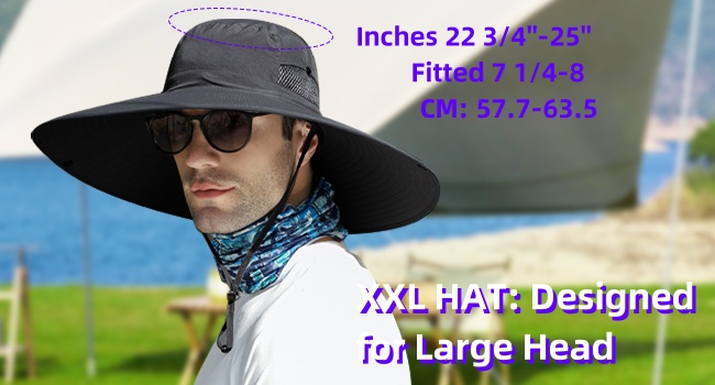 Fishing hat super wide large brim mens sun protection hat