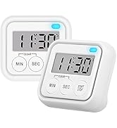 Timer, Kitchen Timers for Cooking Classroom Timer for Kids Teachers Digital Magnetic Timers 2 Pac...
