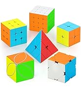 Vdealen Speed Cube Set, Magic Cube Pack of 2x2 3x3 4x4 Pyramid Skewb Ivy Stickerless Puzzle Cube ...