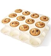Ruinovate Silicone Muffin Pans for Baking Nonstick 2 Pcs, 12 Cup Regular Cupcake Pan, Food-Grade ...