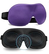 AMAZKER Sleep Mask Invisible Alar Deep Orbit 3D Eye Mask Ultra Lightweight & Comfortable Sleeping...