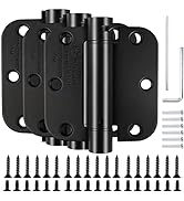 3.5" Self-Closing Door Hinges Black 3.5 Inch Spring Door Hinge Automatic Door Closer Hinge Auto C...