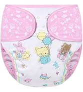 Littleforbig Washable Adjustable Reusable Waterproof Cloth Adult Diaper Wrap Cover - Baby Cuties M