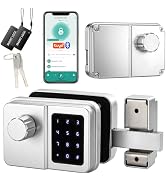 SEPOX Bluetooth Smart Gate Lock App Control Outdoor Aluminum (Silver Unit | For Gate Fence Home ...