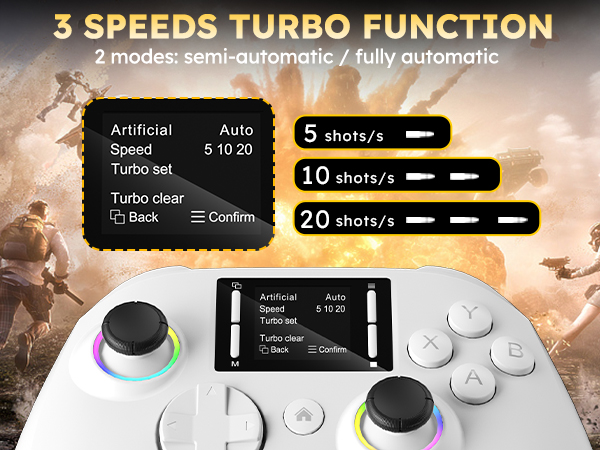 PC and Switch controllers have 3 Turbo speed settings