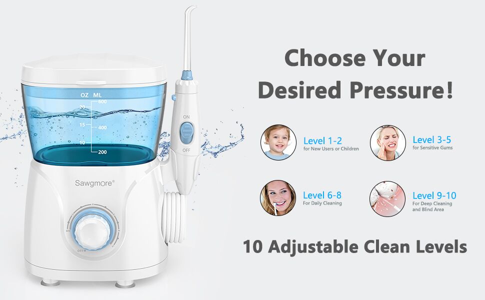 Water dental flosser