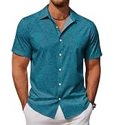 COOFANDY Mens Hawaiian Shirts Short Sleeve Button Down Aloha Shirt Casual Beach Clothes