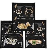 LingLingo Travel Jewelry Organizer Case,Jewelry Bags Jewelry Storage Book Binder with Clear Zippe...