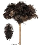 Ostrich Feather Duster 16 inch Ostrich Feather Duster Fluffy Natural Genuine Ostrich Feathers wit...