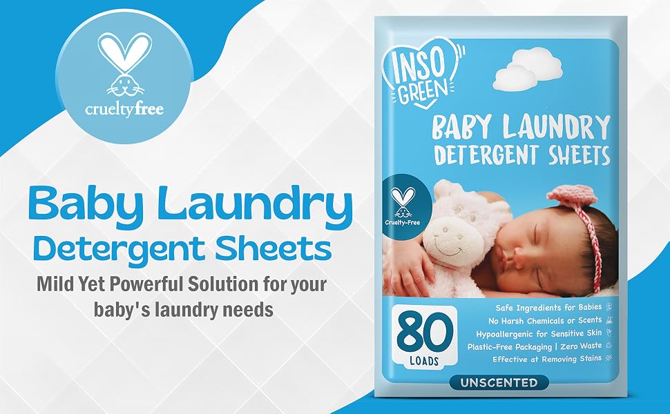 Detergent Laundry for Sensitive Skin Hypoallergenic Baby Washing Detergent for Baby Clothes