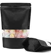 SumDirect Resealable Smell Proof Bags - 50 Pcs 5.9×8.6 Inch Foil Stand Up Food Pouch Bags with Wi...