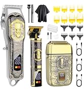 HIENA PRO Professional Hair Clipper Set for Men, Rechargeable Cordless Clippers and Trimmers Set,...