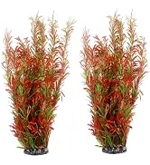 kathson Artificial Aquarium Plant Decorations,23.62 Inches Large Plastic Fish Tank Plants Tall Re...