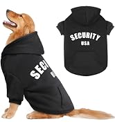 Dog Sweaters for Large Dogs,Security Dog Hoodie Warm Cozy Brushed Fleece Interior Pet Clothes Swe...