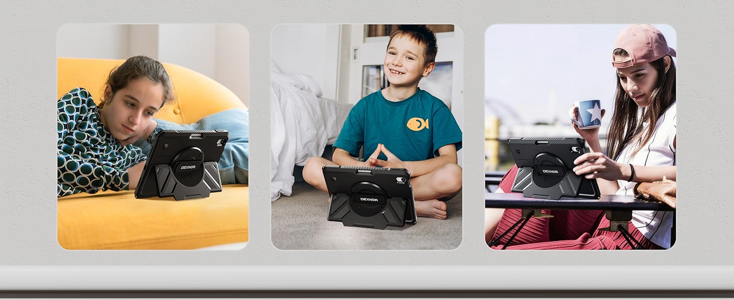 Dexnor for iPad (A16) 11th/10th Generation Case with military grade shockproof protection